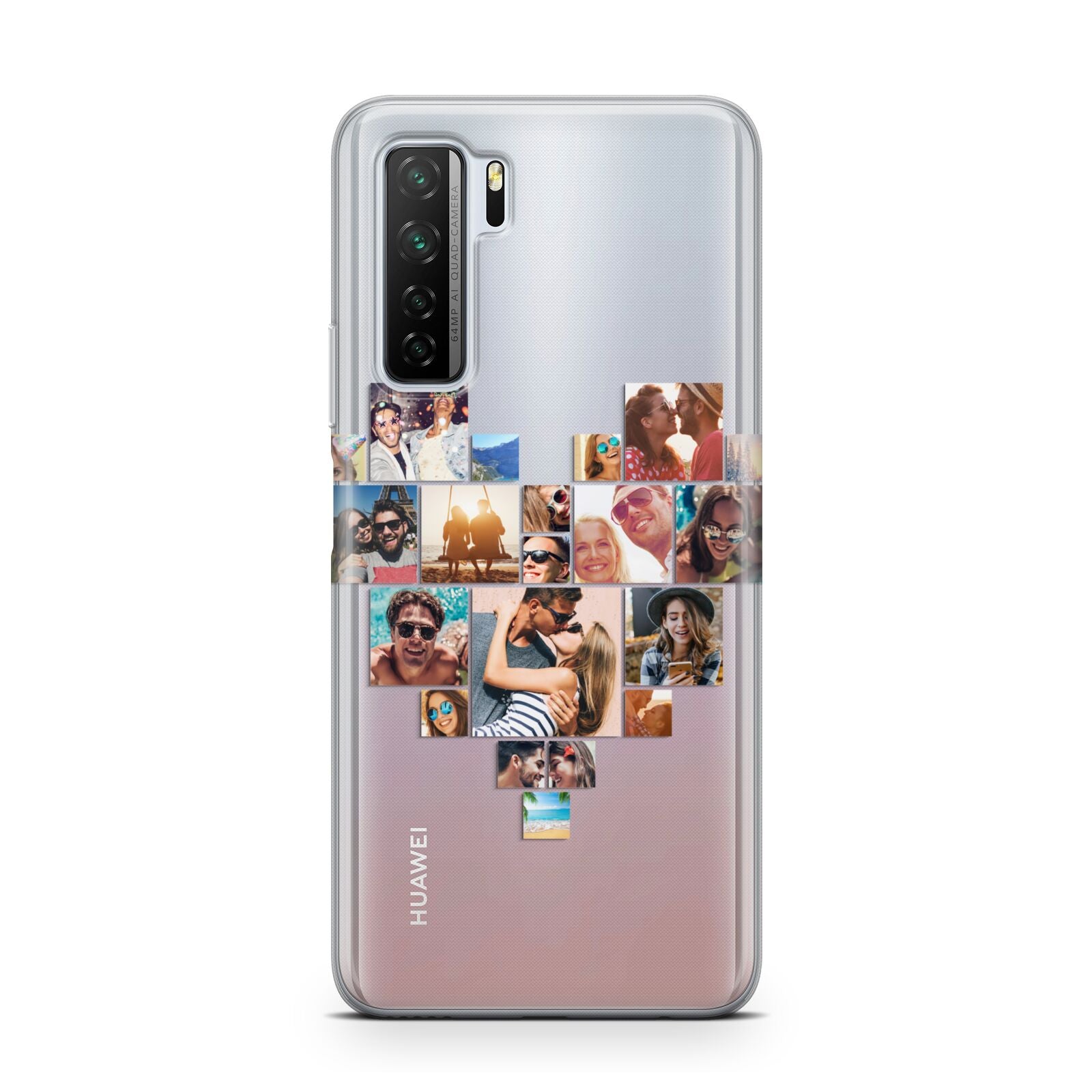 Heart Shaped Photo Montage Upload Huawei P40 Lite 5G Phone Case