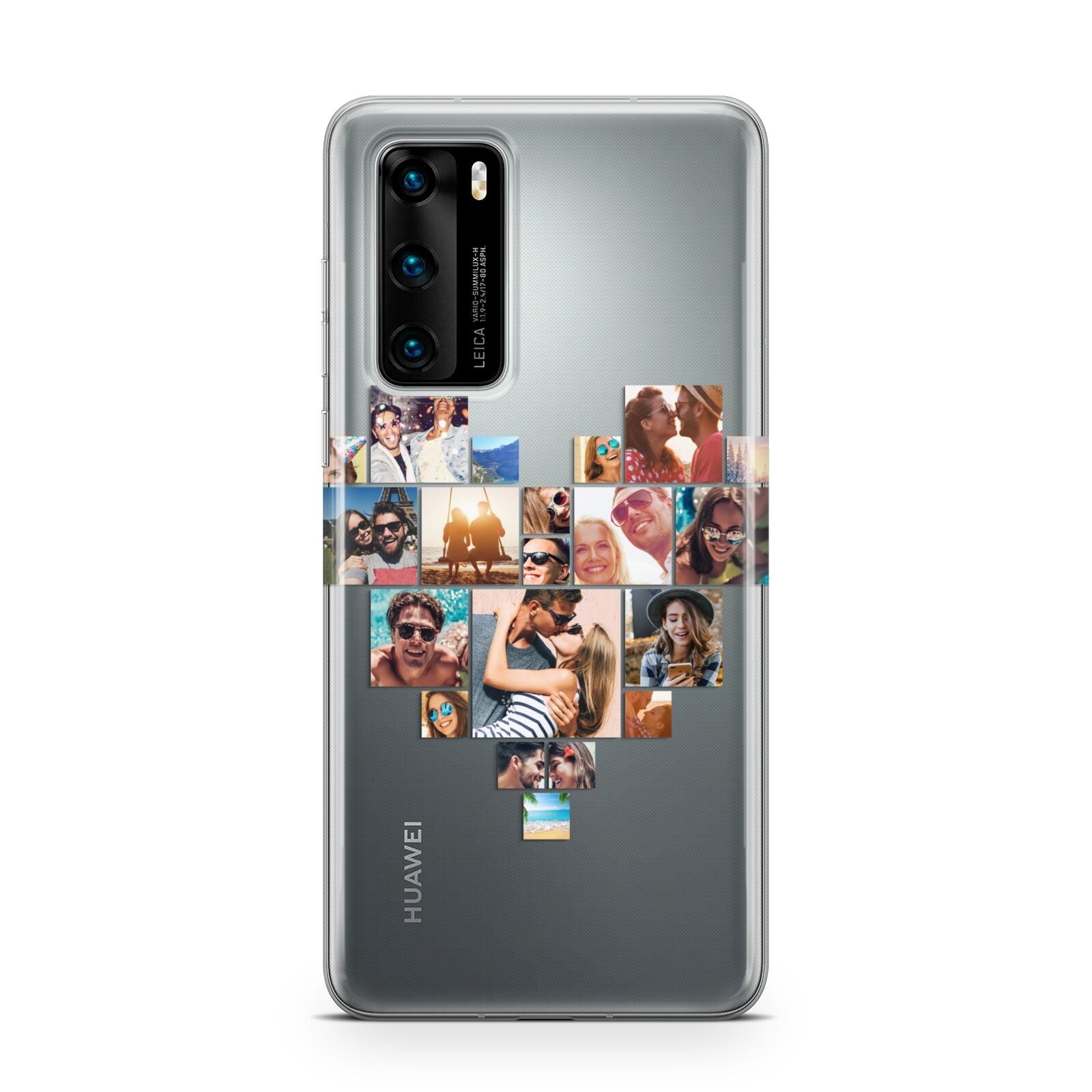 Heart Shaped Photo Montage Upload Huawei P40 Phone Case