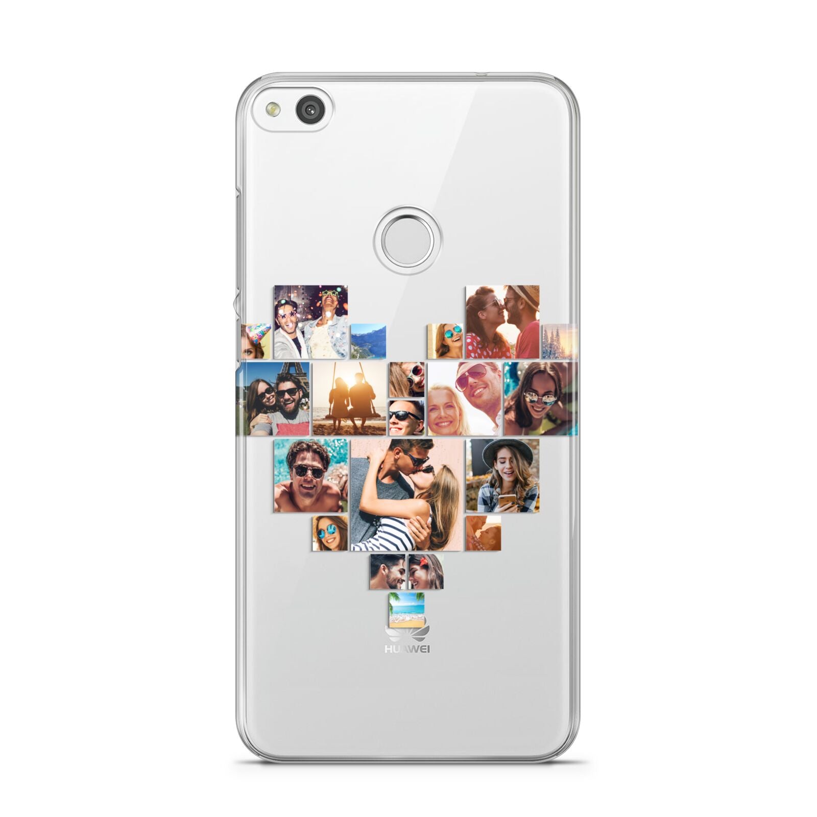 Heart Shaped Photo Montage Upload Huawei P8 Lite Case