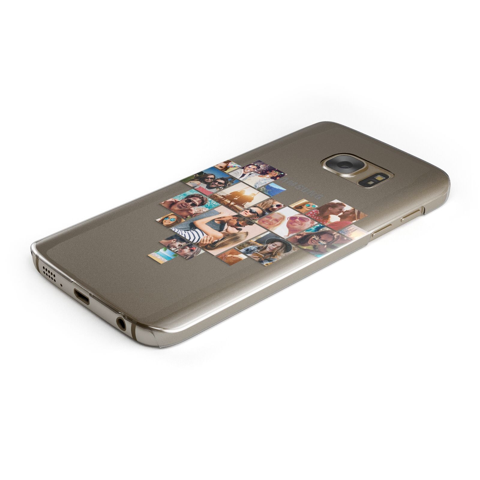 Heart Shaped Photo Montage Upload Protective Samsung Galaxy Case Angled Image