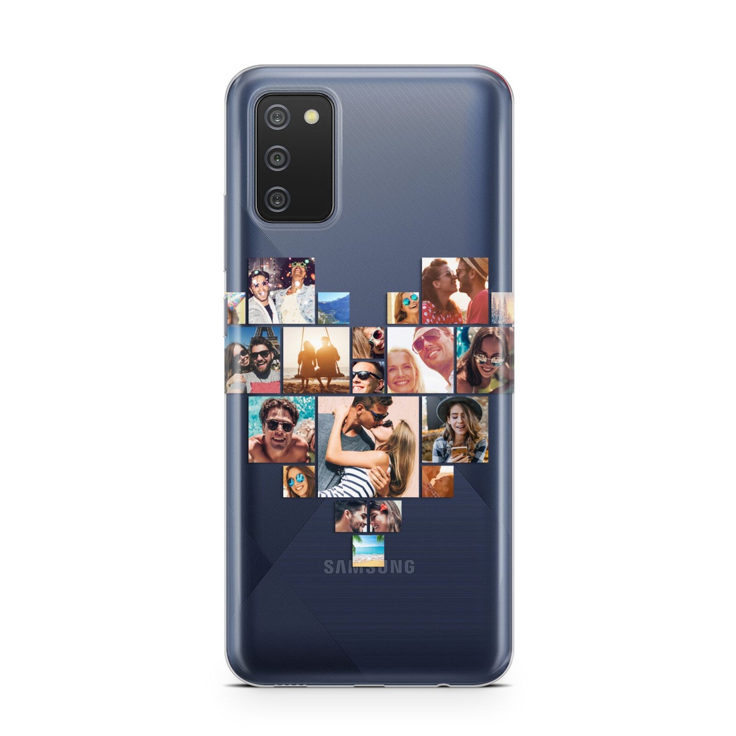 Heart Shaped Photo Montage Upload Samsung A02s Case