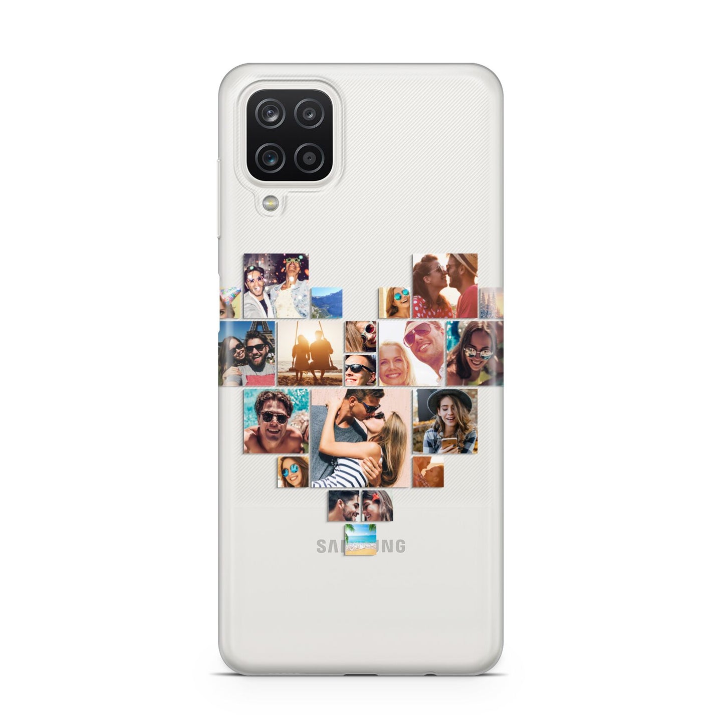 Heart Shaped Photo Montage Upload Samsung A12 Case