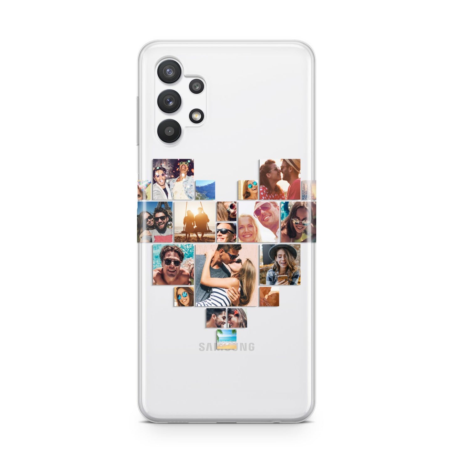 Heart Shaped Photo Montage Upload Samsung A32 5G Case