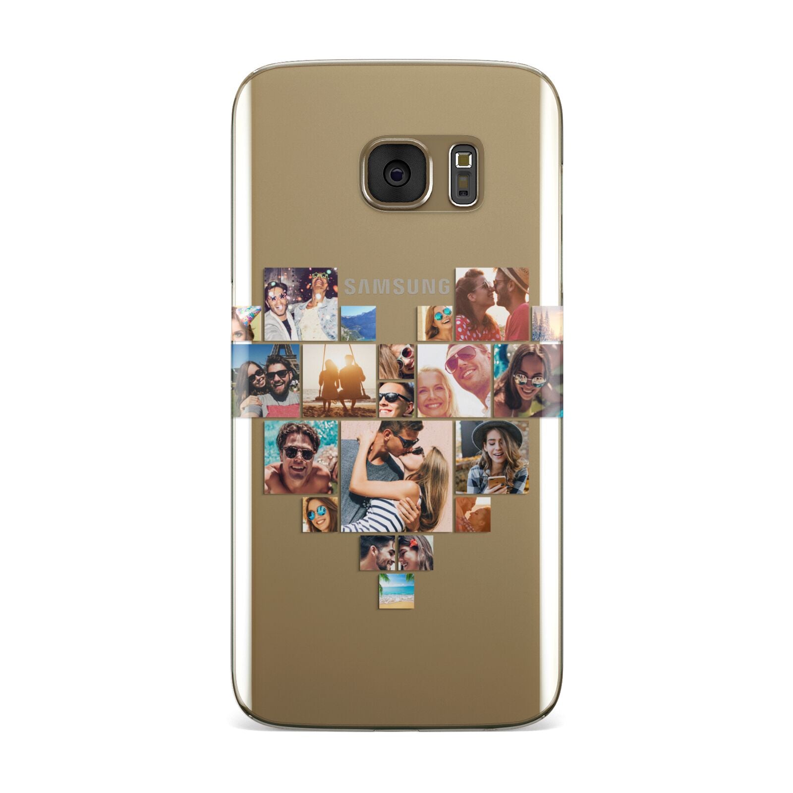 Heart Shaped Photo Montage Upload Samsung Galaxy Case