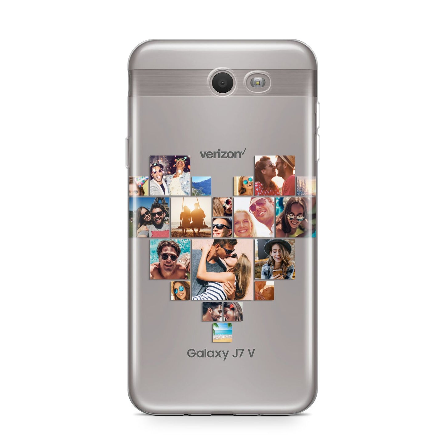 Heart Shaped Photo Montage Upload Samsung Galaxy J7 2017 Case