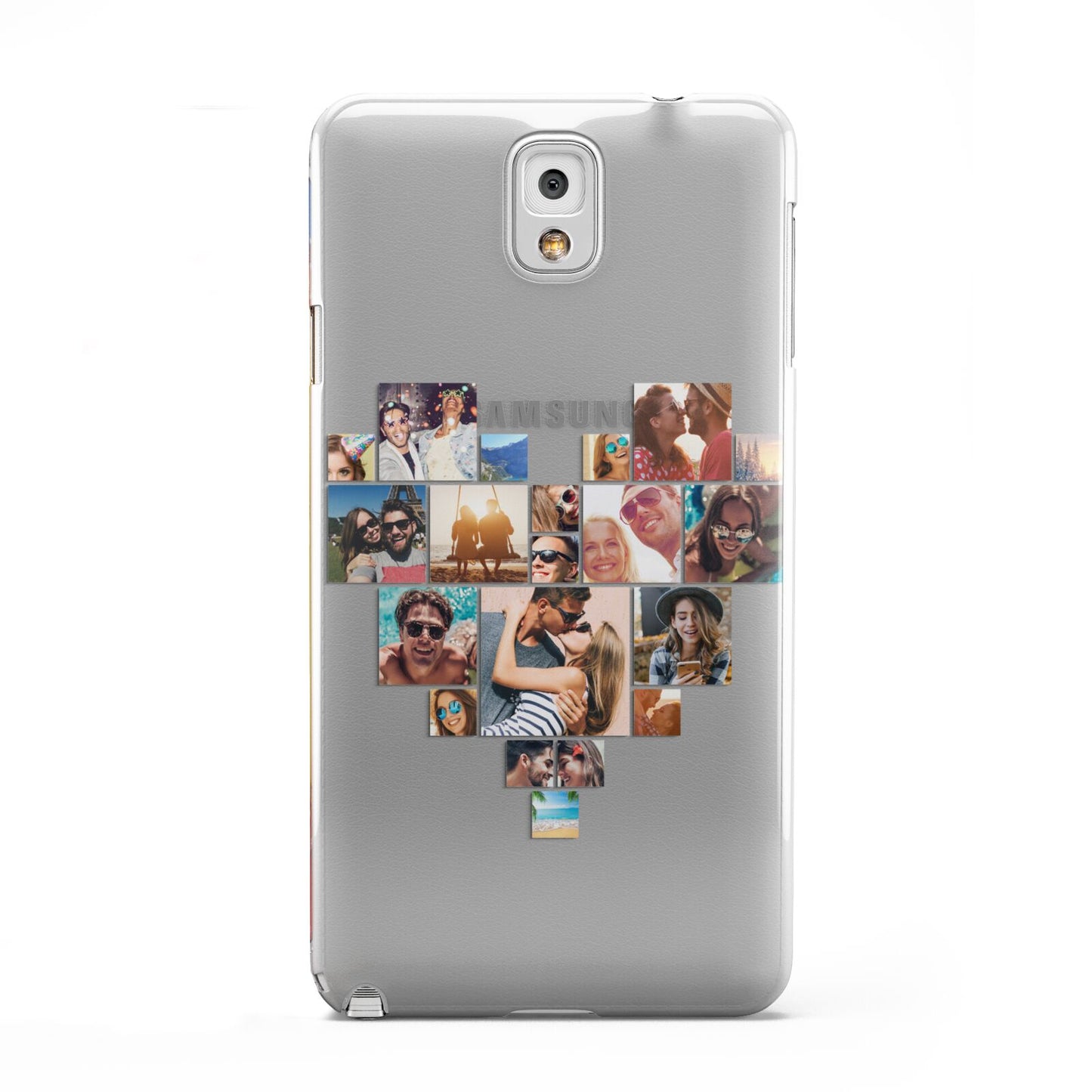 Heart Shaped Photo Montage Upload Samsung Galaxy Note 3 Case