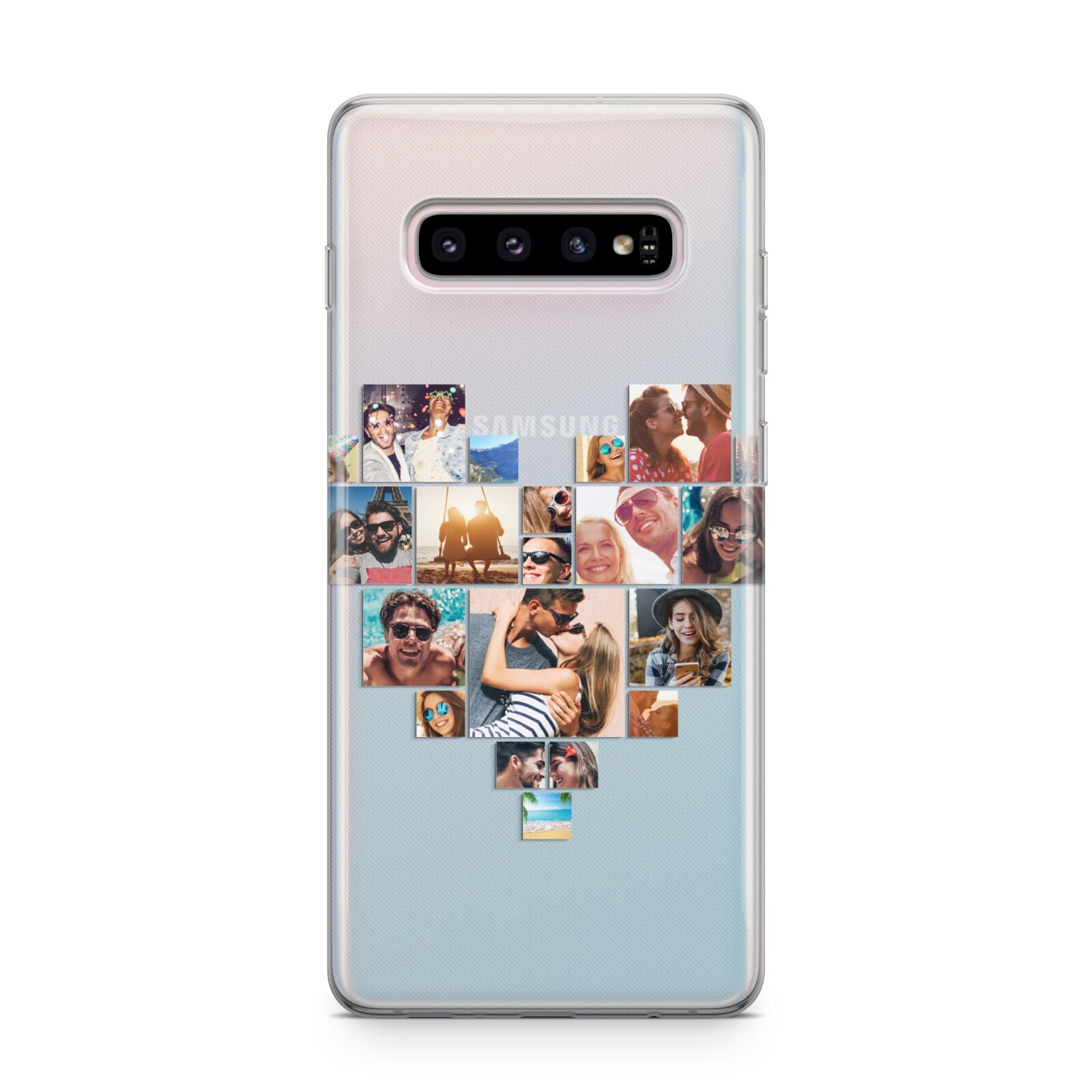 Heart Shaped Photo Montage Upload Samsung Galaxy S10 Plus Case