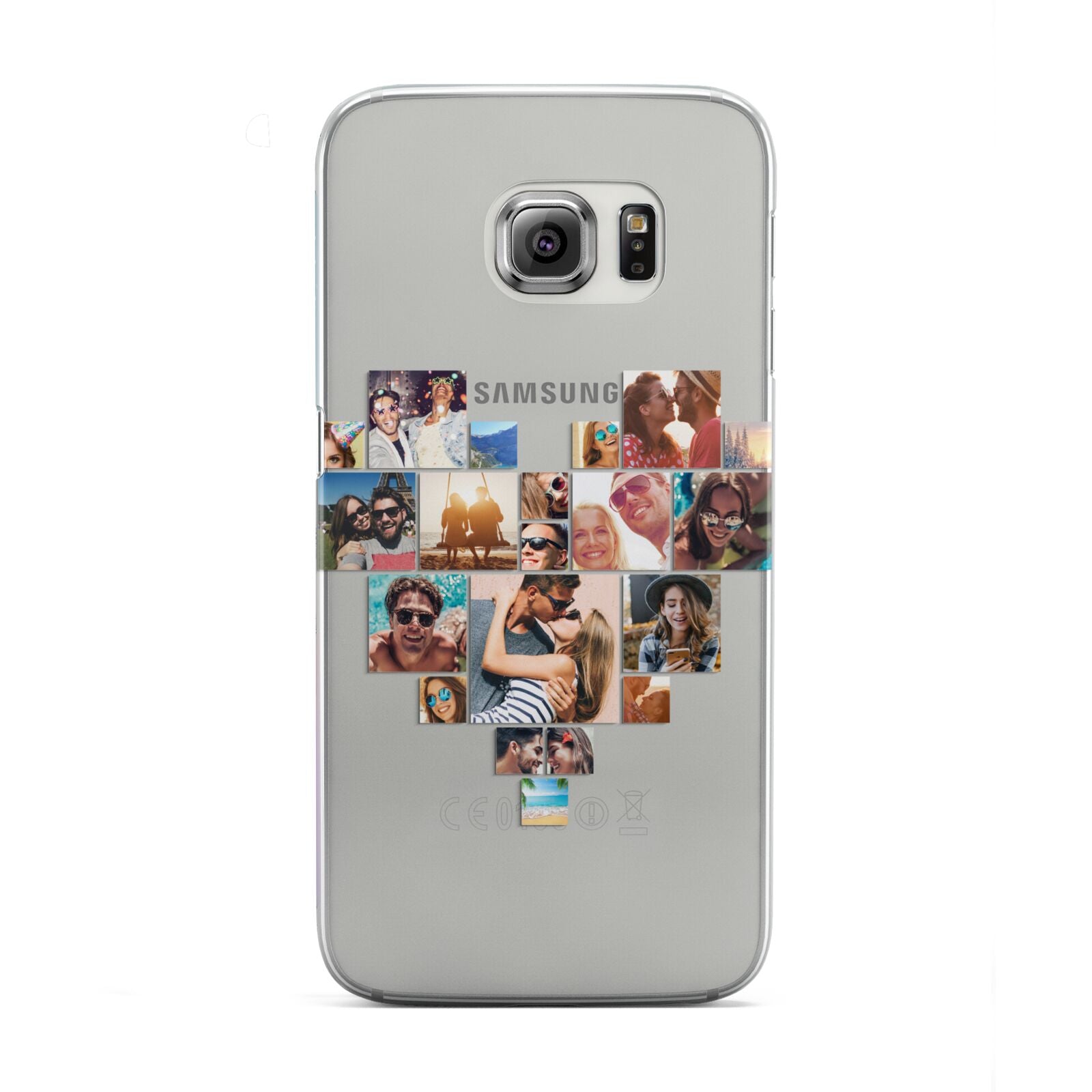 Heart Shaped Photo Montage Upload Samsung Galaxy S6 Edge Case