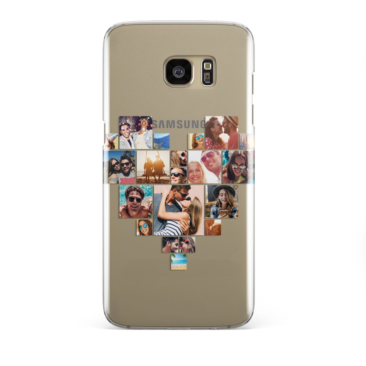 Heart Shaped Photo Montage Upload Samsung Galaxy S7 Edge Case