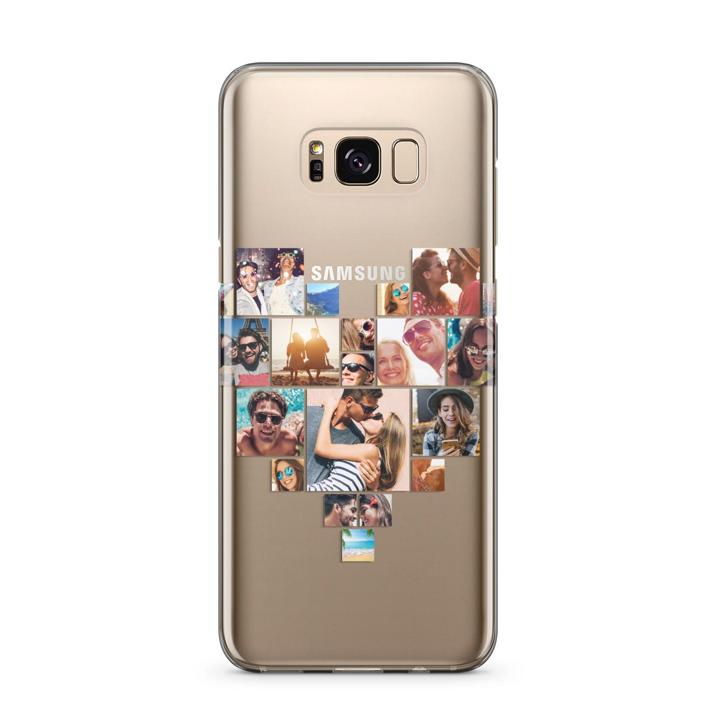 Heart Shaped Photo Montage Upload Samsung Galaxy S8 Plus Case