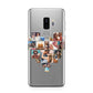 Heart Shaped Photo Montage Upload Samsung Galaxy S9 Plus Case on Silver phone