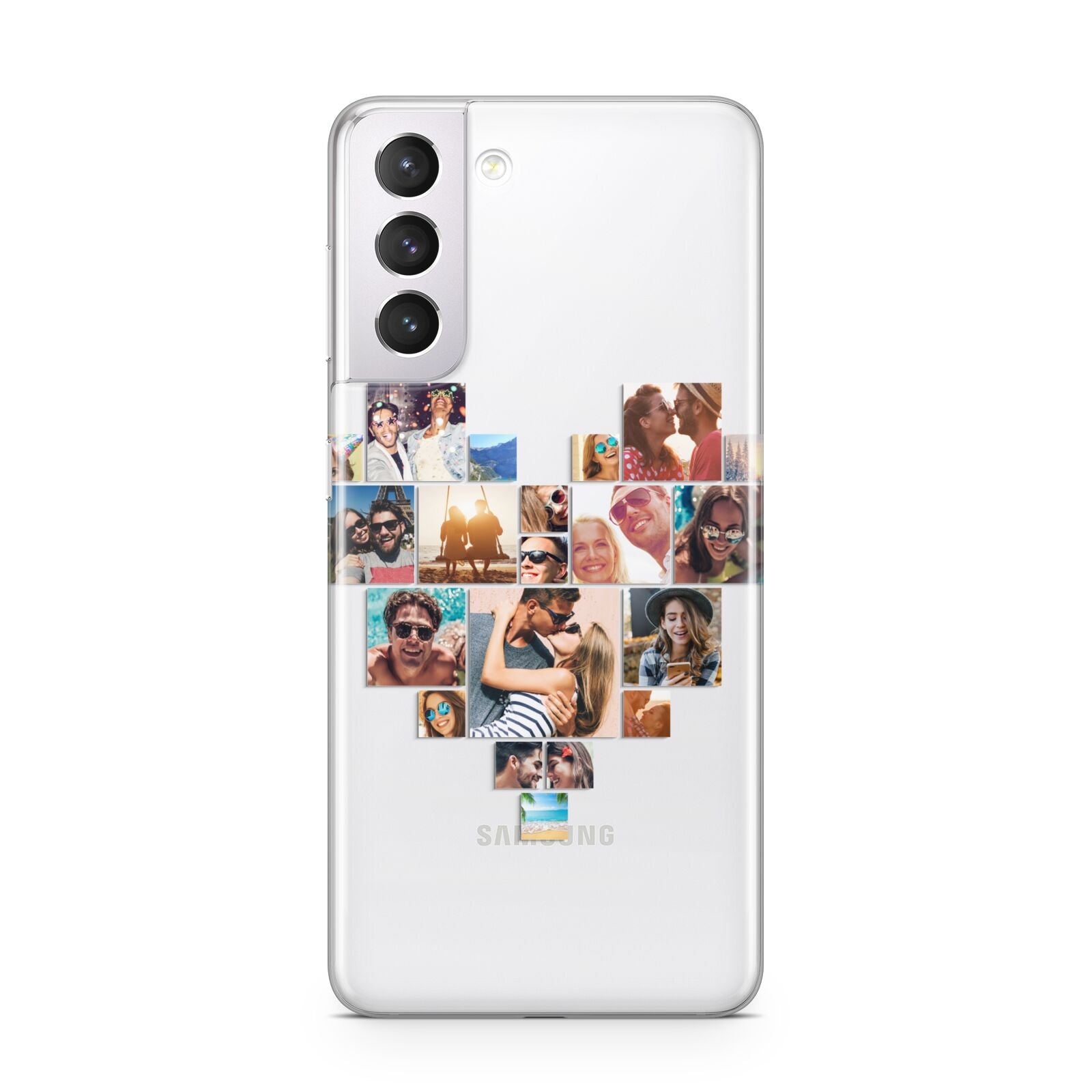 Heart Shaped Photo Montage Upload Samsung S21 Case
