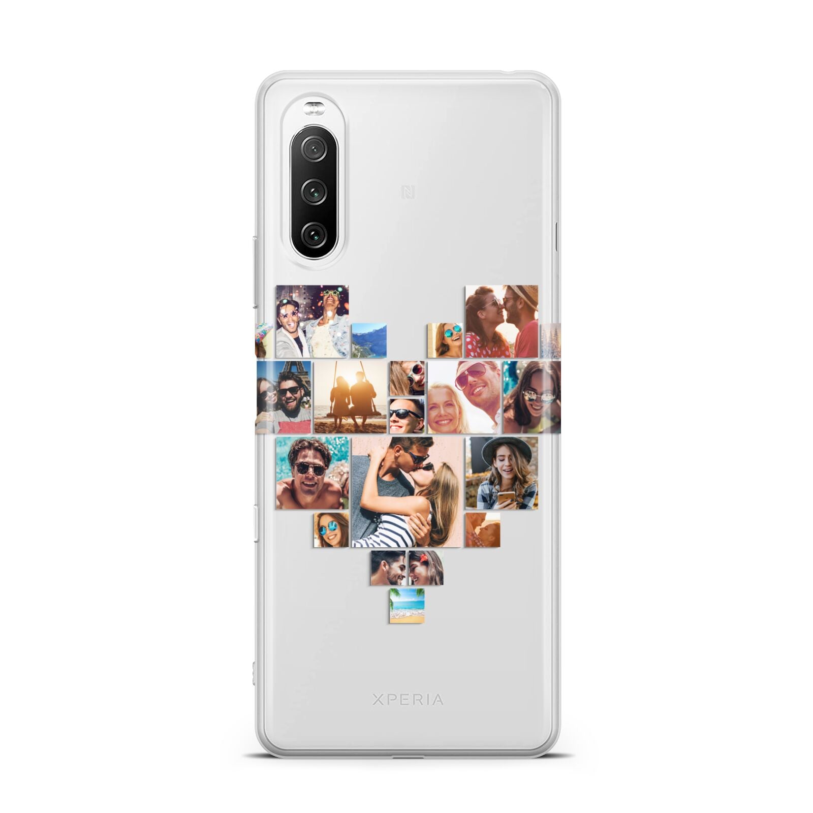 Heart Shaped Photo Montage Upload Sony Xperia 10 III Case