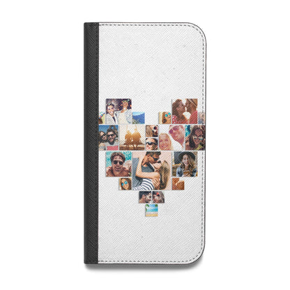 Heart Shaped Photo Montage Upload Vegan Leather Flip Samsung Case