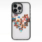 Heart Shaped Photo Montage Upload iPhone 13 Pro Black Impact Case on Silver phone