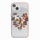 Heart Shaped Photo Montage Upload iPhone 13 TPU Impact Case with Pink Edges