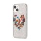 Heart Shaped Photo Montage Upload iPhone 14 Glitter Tough Case Starlight Angled Image