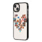 Heart Shaped Photo Montage Upload iPhone 14 Plus Black Impact Case Side Angle on Silver phone