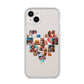 Heart Shaped Photo Montage Upload iPhone 14 Plus Clear Tough Case Starlight