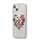 Heart Shaped Photo Montage Upload iPhone 14 Plus Glitter Tough Case Starlight Angled Image