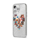 Heart Shaped Photo Montage Upload iPhone 14 Pro Max Glitter Tough Case Silver Angled Image