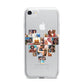 Heart Shaped Photo Montage Upload iPhone 7 Bumper Case on Silver iPhone
