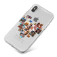 Heart Shaped Photo Montage Upload iPhone X Bumper Case on Silver iPhone