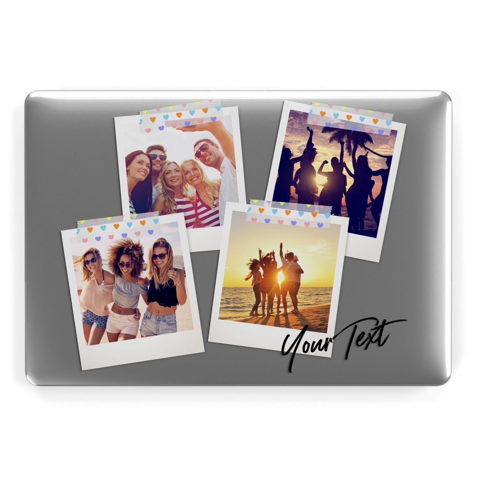 Heart Tape Photo with Text Apple MacBook Case