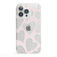 Heart iPhone 13 Pro Clear Bumper Case