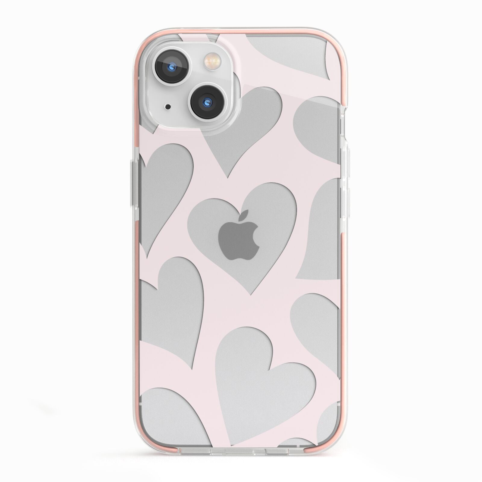 Heart iPhone 13 TPU Impact Case with Pink Edges