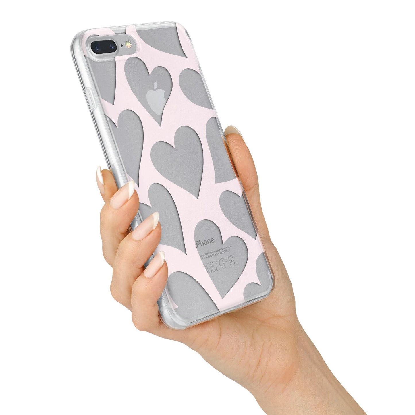 Heart iPhone 7 Plus Bumper Case on Silver iPhone Alternative Image