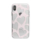 Heart iPhone X Bumper Case on Silver iPhone Alternative Image 1