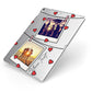 Hearts Photo Montage Upload with Text Apple iPad Case on Silver iPad Side View