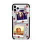 Hearts Photo Montage Upload with Text Apple iPhone 11 Pro Max in Silver with Black Impact Case