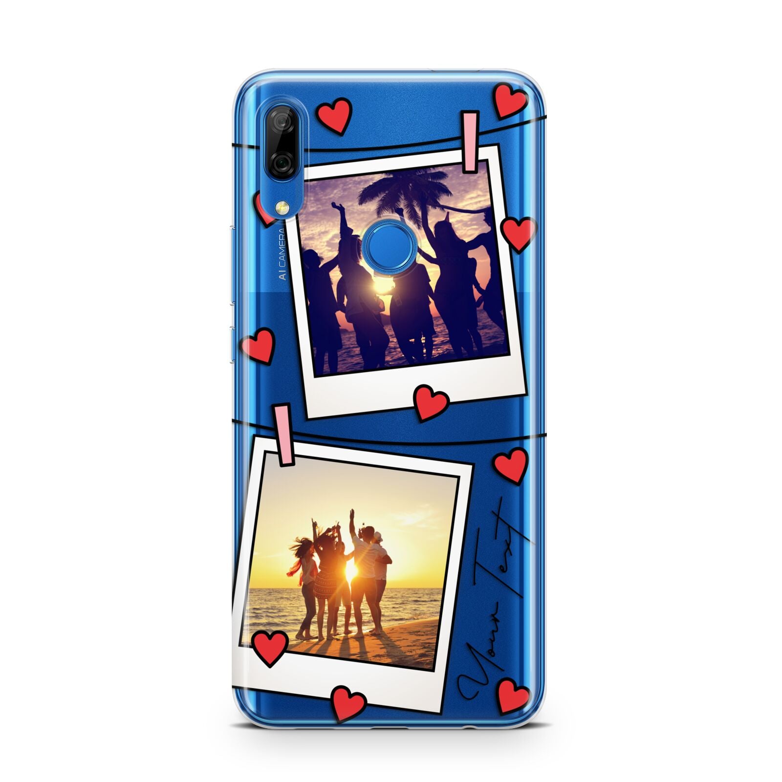 Hearts Photo Montage Upload with Text Huawei P Smart Z