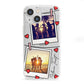 Hearts Photo Montage Upload with Text iPhone 13 Mini Clear Bumper Case