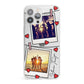 Hearts Photo Montage Upload with Text iPhone 13 Pro Max Clear Bumper Case