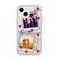 Hearts Photo Montage Upload with Text iPhone 14 Clear Tough Case Starlight