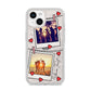 Hearts Photo Montage Upload with Text iPhone 14 Glitter Tough Case Starlight