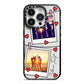 Hearts Photo Montage Upload with Text iPhone 14 Pro Black Impact Case on Silver phone