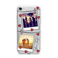 Hearts Photo Montage Upload with Text iPhone 7 Bumper Case on Silver iPhone