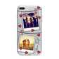 Hearts Photo Montage Upload with Text iPhone 7 Plus Bumper Case on Silver iPhone