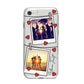 Hearts Photo Montage Upload with Text iPhone 8 Bumper Case on Silver iPhone