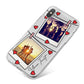 Hearts Photo Montage Upload with Text iPhone X Bumper Case on Silver iPhone