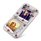 Hearts Photo Montage Upload with Text iPhone X Bumper Case on Silver iPhone