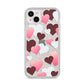 Hearts iPhone 14 Plus Glitter Tough Case Starlight