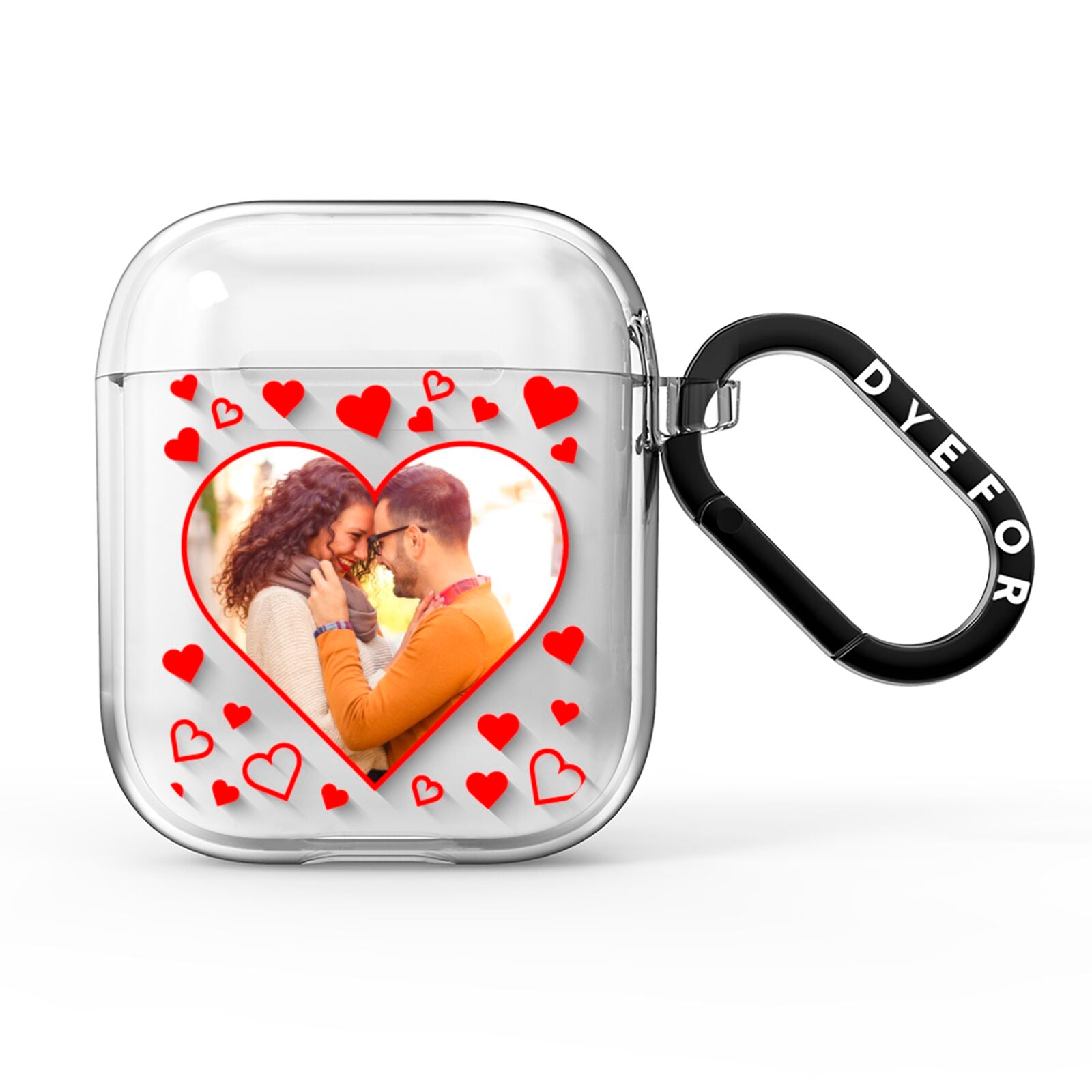 Hearts with Photo AirPods Clear Case