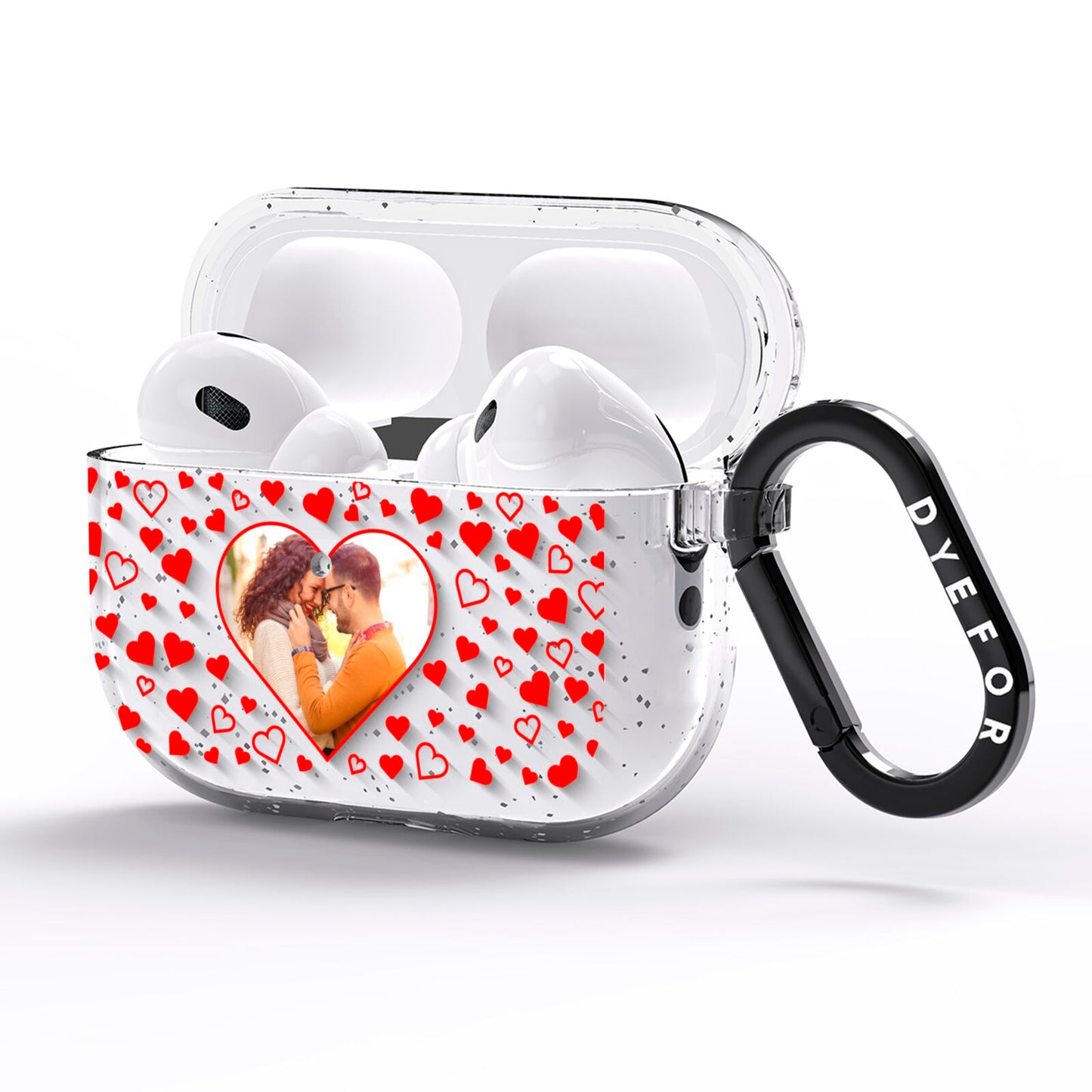 Hearts with Photo AirPods Pro Glitter Case Side Image