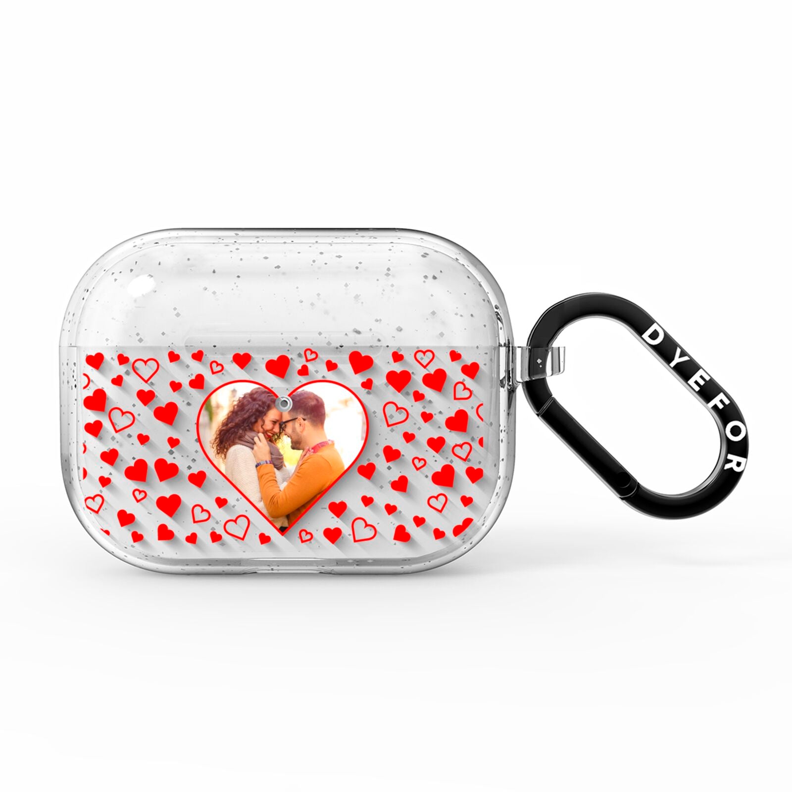 Hearts with Photo AirPods Pro Glitter Case