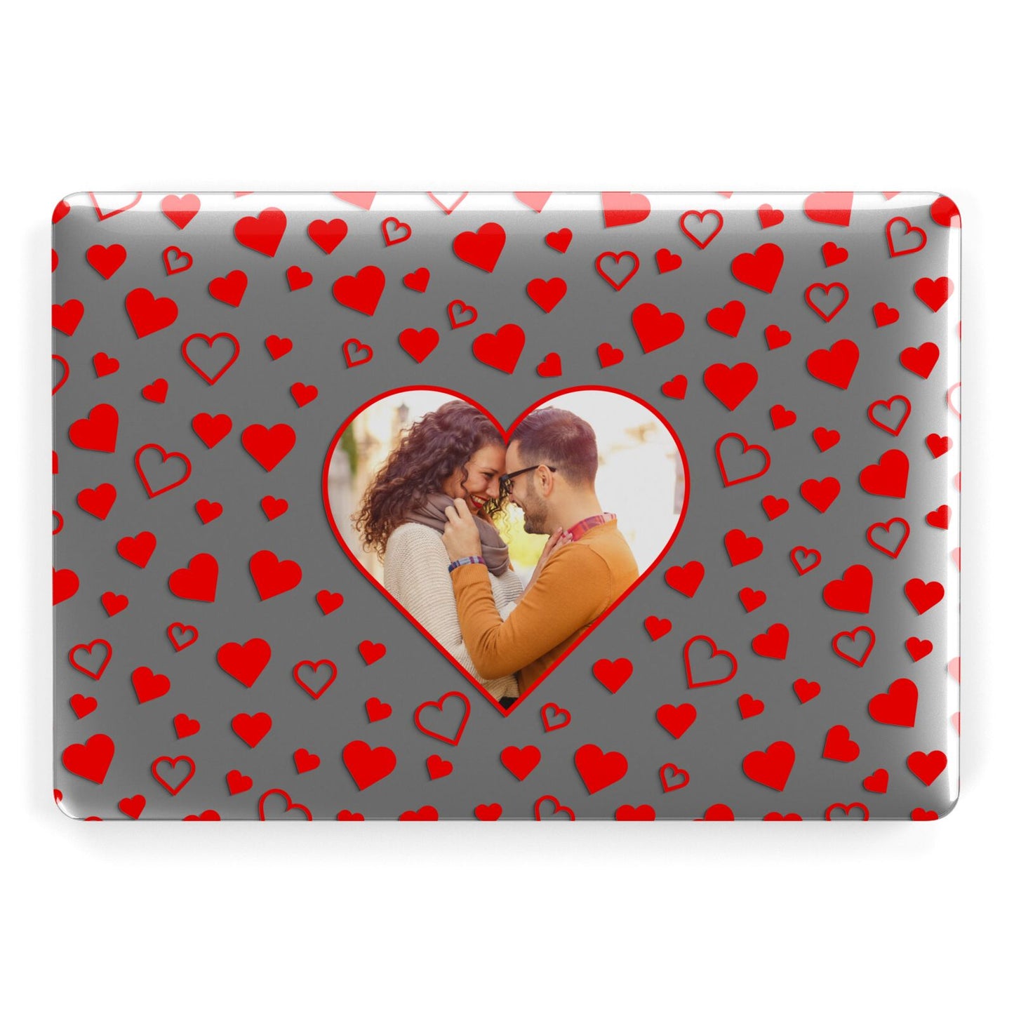 Hearts with Photo Apple MacBook Case